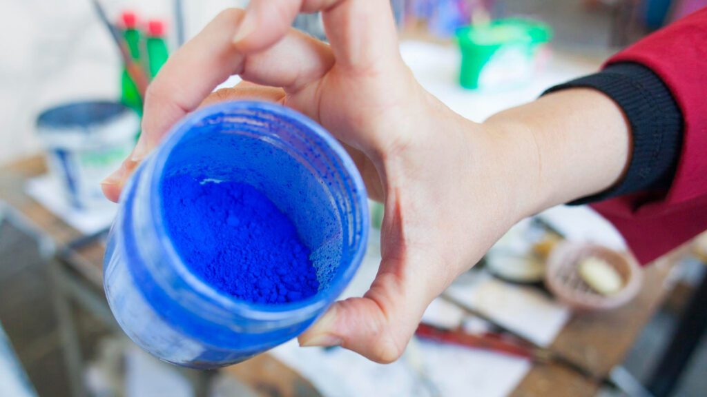 Mica Powder in a glass jar
