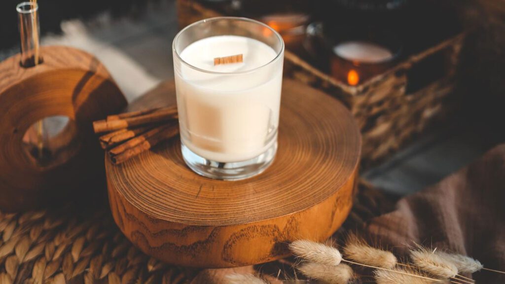 Using dried herbs in candle