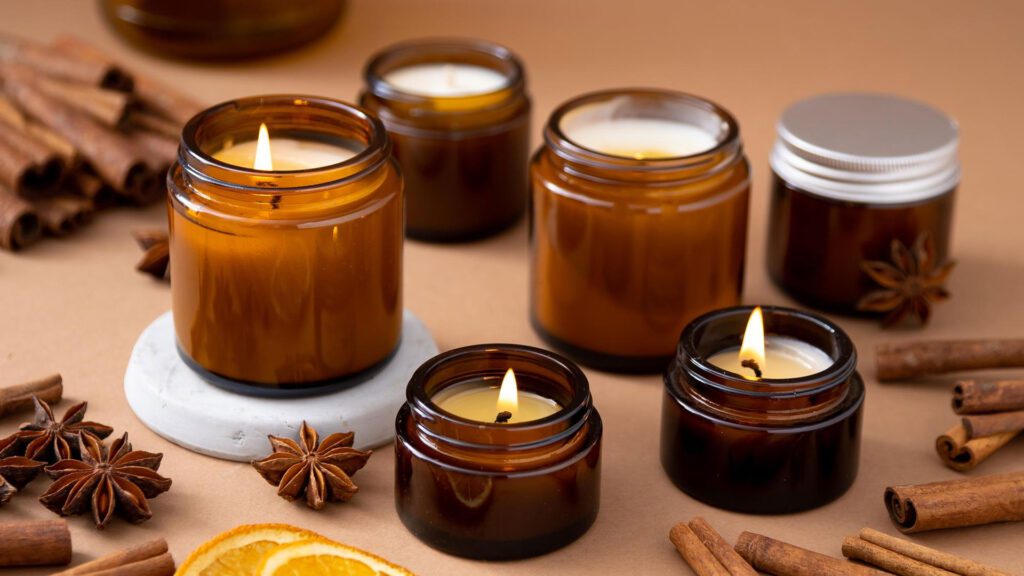 glass candle jars