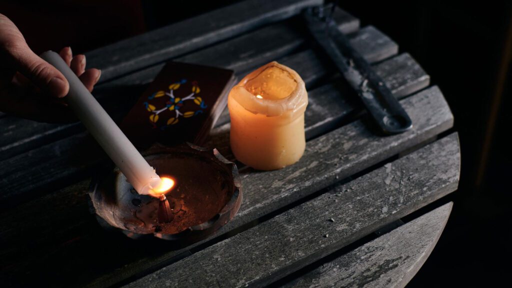 lighting incense from candle can cause fire