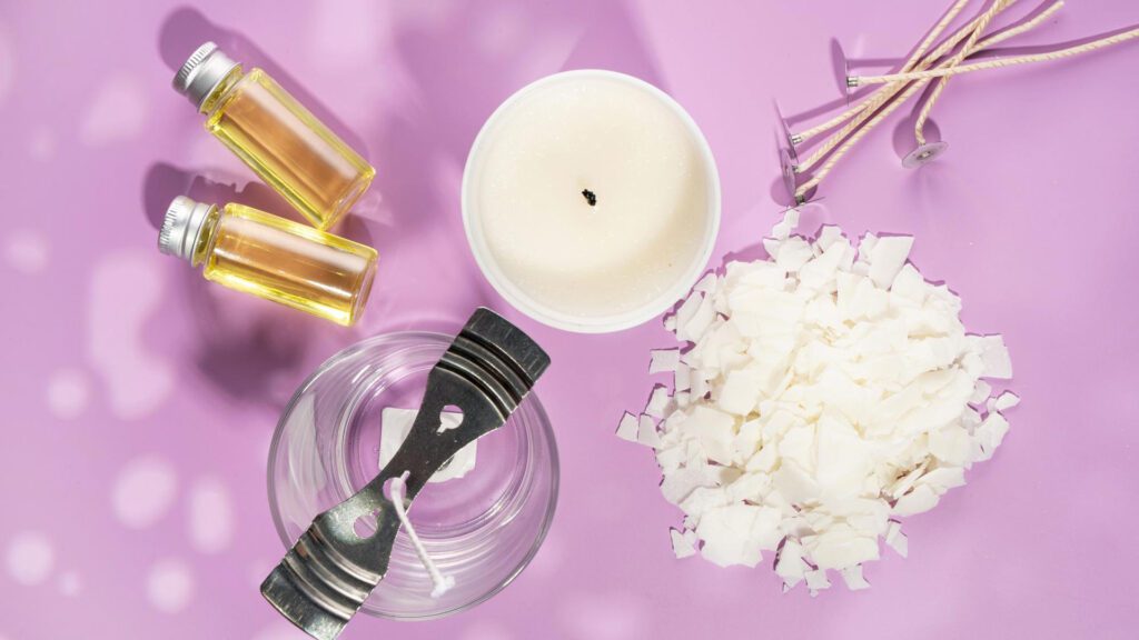 making candle from soy wax