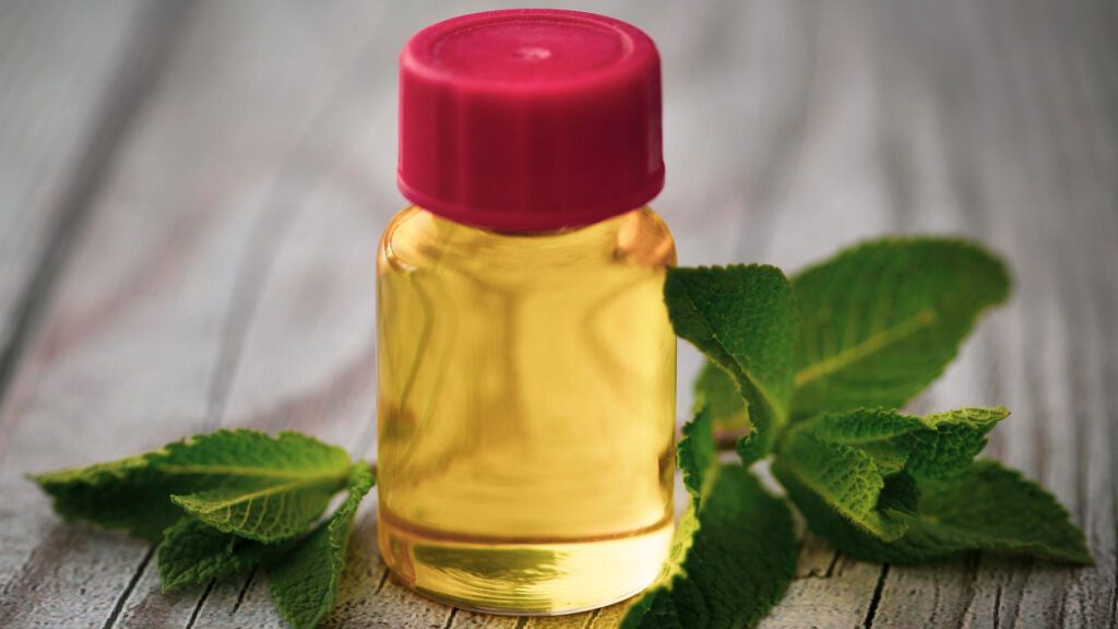 Essential oil in plastic bottle