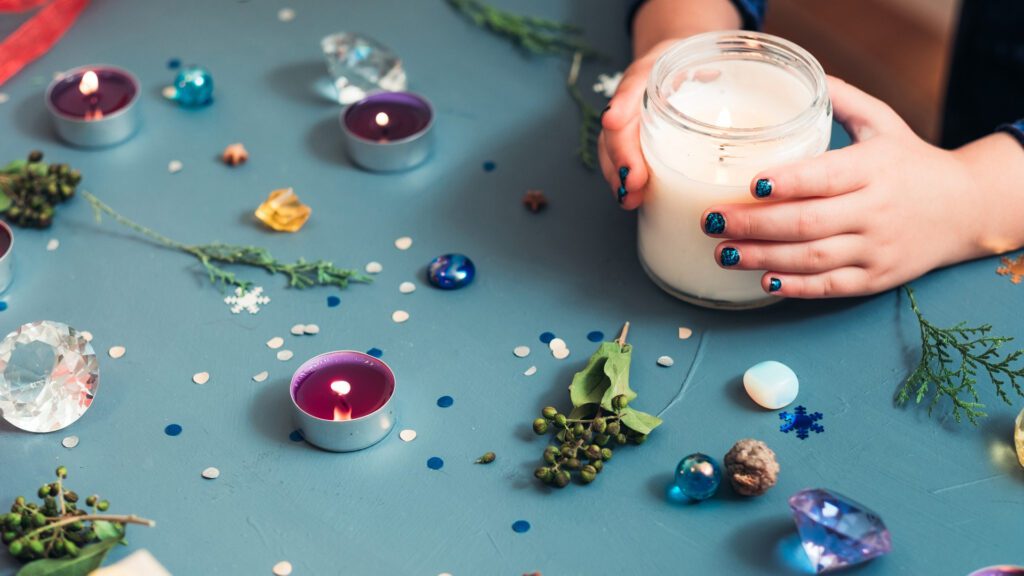 Putting Crystals in Candle